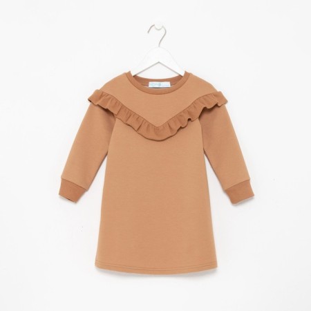 Платье для девочки KAFTAN "Basic line", размер 34 (122-128), цвет кофе-5