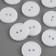 Button, 2 punctures, d = 20 mm, white color