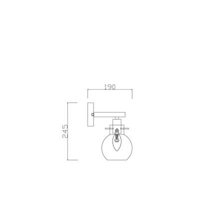 Wall lamp 60W, 1HE14, 24.5x19 cm, gold-4