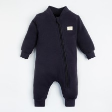 Combineson at the zipper of the baby I, Basic Line, height 68-74 cm, dark gray