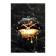 Carty clock wall-mounted interior "Black Gold" lips, silent, 50 x 70 cm