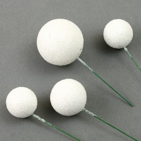 Set for decoration "beads", set 20 pcs, white color