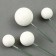 Set for decoration "beads", set 20 pcs, white color