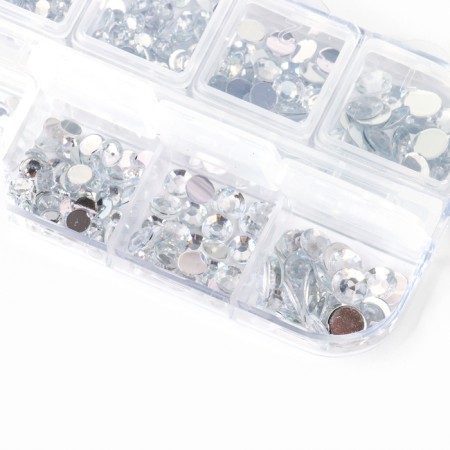 Basic set for inlaid with rhinestones, white color, size from 1.5-6 mm-3