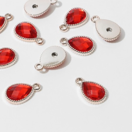 Suspension "drop" rifle 2.1 × 1.4 × 0.4 cm, (set 10 pcs.), Red color in gold