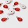 Suspension "drop" rifle 2.1 × 1.4 × 0.4 cm, (set 10 pcs.), Red color in gold