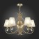 Suspended EVOLUCE lamp. Sle111403-05. Foggia. 5x40 watts, E14, 68x68x57 cm, Shampan