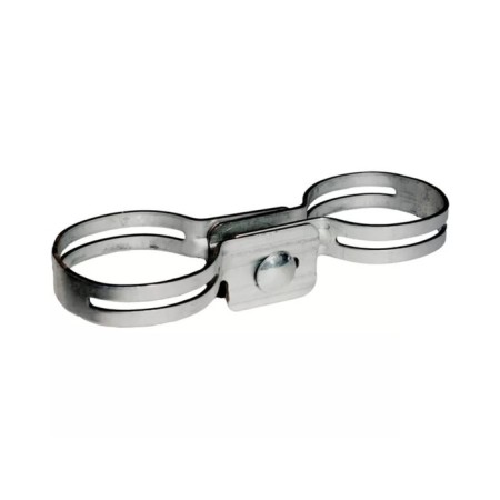Fastening, for temporary fences, d = 51 mm, zinc, gray