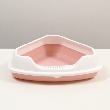Corner toilet with a busting frame ", 55.5 x 41.5 x 15 cm, pink-1