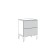 Valencia bedside table 13.291, 492x384x640, white shagrin MDF