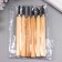 A set of knives with a wooden handle 6 pcs 20.5x10 cm