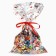 Gift package Happy New Year+candies 25 x 40 cm, colored metallized pattern mix