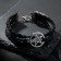 Bracelet "Pentagram" Protection, black color in silver, l = 17 cm
