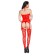 Erotic linen, overalls with a pattern, mesh, size OS, red