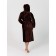 Women's robe with a hood, size 56, color chocolate