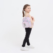 Baby backpack on lightning, lilac-pink color