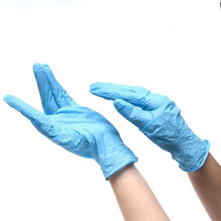 Medical nitrilic nitrilic, textured Benovy, size m, blue, 100 pairs-2