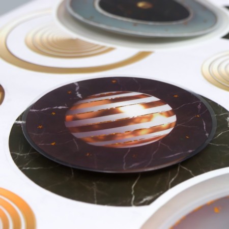 Plastic sticker interior 3D "planetarium" 52x35 cm-2
