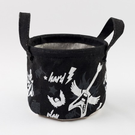 Textile basket "Rock-N-Roll" 14x12cm-1