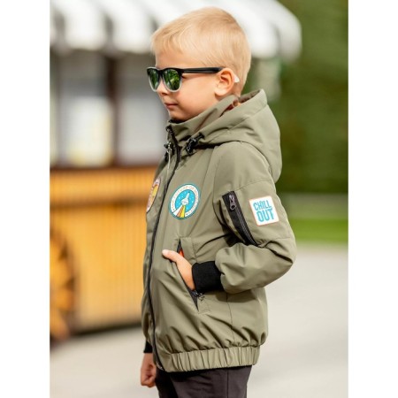 Bombber jacket for a boy PlayTode, height 80 cm, khaki color-3
