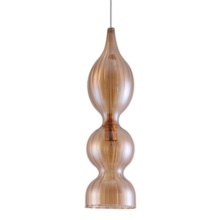 Suspended lamp Crystal Lux, Iris 2073/201, E14, 1x60 W, 47x13x13 cm, Golden color-2