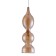 Suspended lamp Crystal Lux, Iris 2073/201, E14, 1x60 W, 47x13x13 cm, Golden color