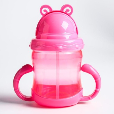 Children's stroke with silicone tube, 200 ml., With handles, color mix-4