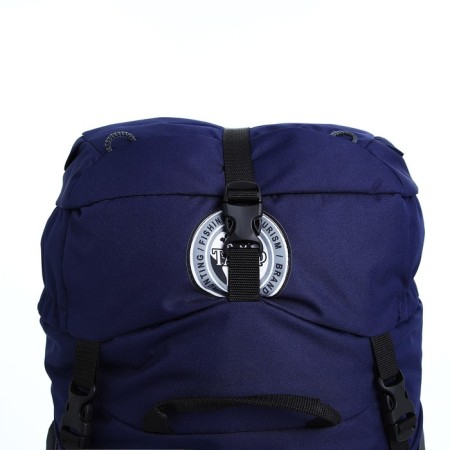 Tourist backpack, TAIF, 100 L, cord department, 2 outer pockets, blue color-4