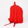 School backpack from textiles on lightning, 3 pockets, red color