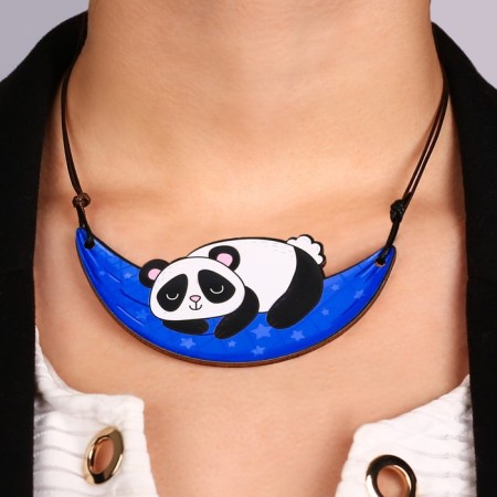 Wooden pendant "Mix", 17 x 7 cm-4