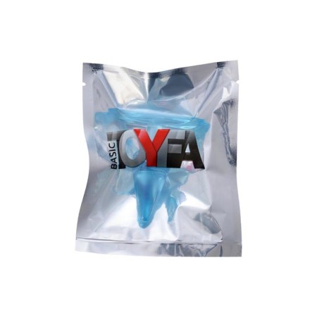 Anal plug, ABS plastic, Blue color, 6.5 cm, D = 2.5 cm-3