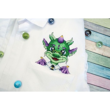 Embroidery sets "Dragon Scientist" 9 × 9 cm-2