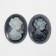 Kaboshon "Camea" oval (set 2 pcs.) 40 × 30 mm, color gray color