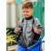 Overalls with undercut children, height 122 cm, azure color