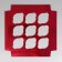 Capcake box, confectionery packaging with a window, 9 burgundy cells, 25 x 25 x 10 cm
