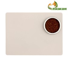 Silicone rug for a bowl, 40 x 30 cm, gray