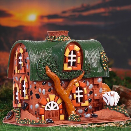 Aroma lace house "Village", 18 cm, handmade 1371846