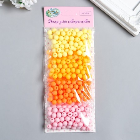 Beads for creativity plastic "Juicy Assorted" set 4 colors x 20 g 0.8x0.8x0.8 cm