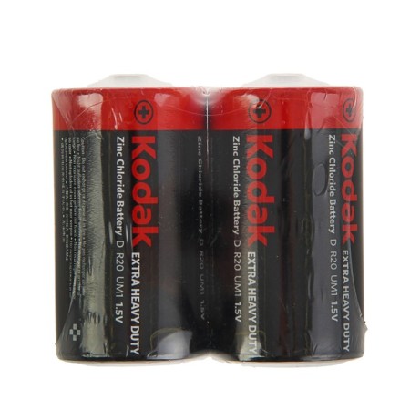 Salt battery Kodak Extra Heavy Duty, D, R20-2S, 1.5V, Spike, 2 pcs.