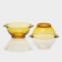 Service Glass Table "Dym", 6 items: 2 broths 450 ml, 2 plates 500 ml, 2 plates d = 23cm, yellow color