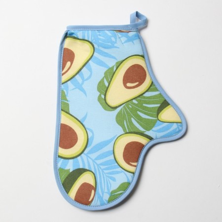 Set of kitchen avocado 224 (mittens+grab), blue, hl, matting-2