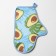 Set of kitchen avocado 224 (mittens+grab), blue, hl, matting
