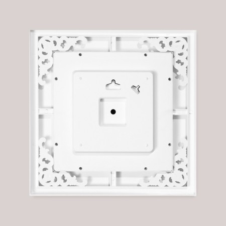 Wall mirror, in the openwork case, 38x38 cm, white with silver-2