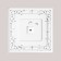 Wall mirror, in the openwork case, 38x38 cm, white with silver