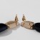 Earrings Metal "Trend" path of ovals, black color in glossy gold