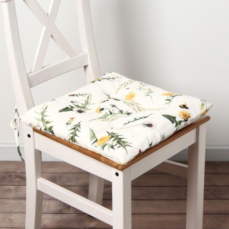 Siddle on the chair Ethel "Dandelions" 42x42x7cm, 100% HL, sarzha 178 g/m2