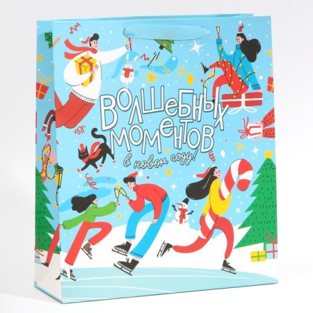 Laminated vertical “Winter skating rink”, m 26 x 30 x 9 cm, New Year-1