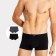 Set of men's panties boxers (2 pcs), black color/graphite, size 52 (xl)