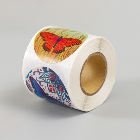 Stick Paper "Butterflies" d = 3.8 cm 252 pcs in the roll-6