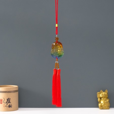 Suspension glass, textile "ship" 1.2x4.7x36 cm